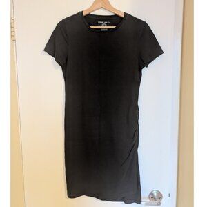 Design Lab Black Ruched Mini Dress